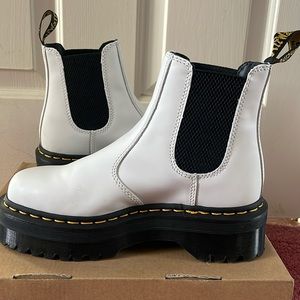 Dr. Martens White Chelsea Boots